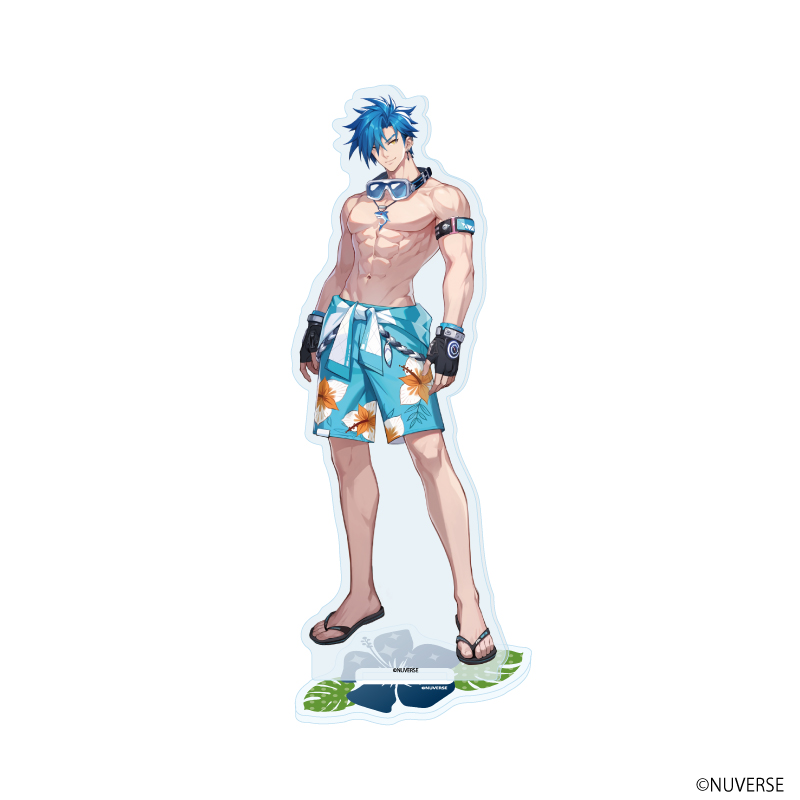 【A3】アクリルスタンド「クリスタル・オブ・アトラン」01/衣装・真夏の暇-剣士、魔剣士、バーサーカー（公式イラスト）