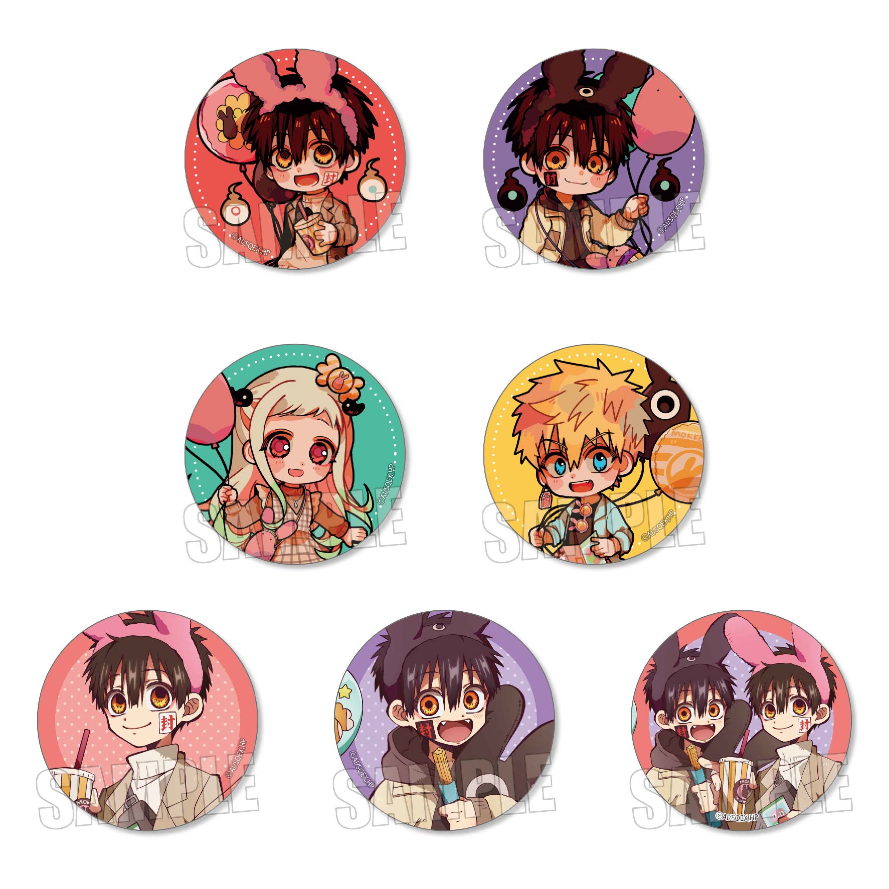 【ベルハウス】トレーディング缶バッジ 地縛少年花子くん/もっけぱーく 1BOX入数：7