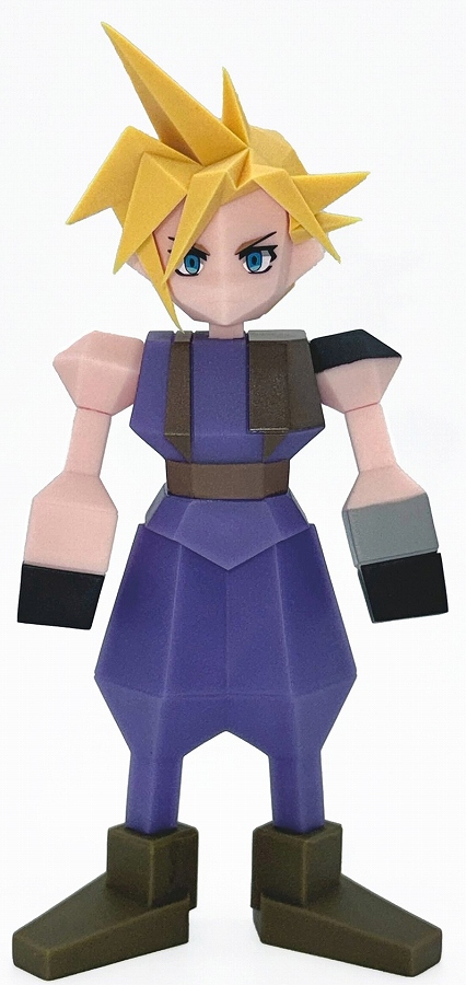 【スクウェア・エニックス】ファイナルファンタジーVII ポリゴンソフビ クラウド・ストライフ