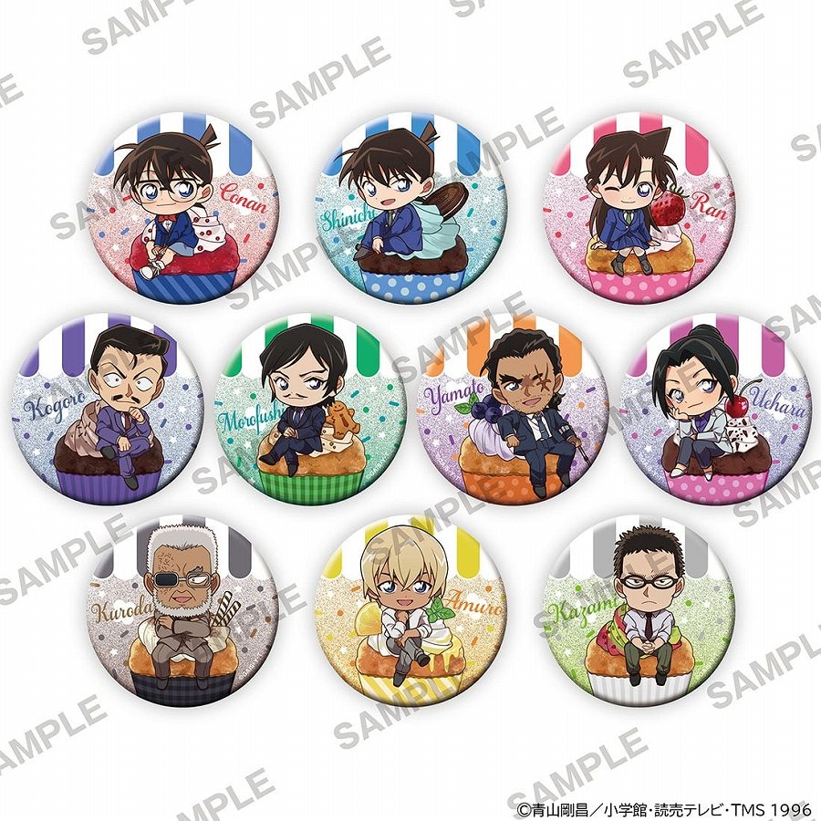【KADOKAWA】「名探偵コナン」キラキラ缶バッジコレクション カップケーキver. 1BOX入数：10