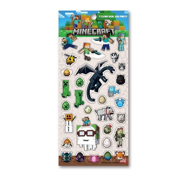 【エンスカイ】MINECRAFT マインクラフト クリアシール （7）EGG PARTY 1袋（※同一商品の入数）：12
