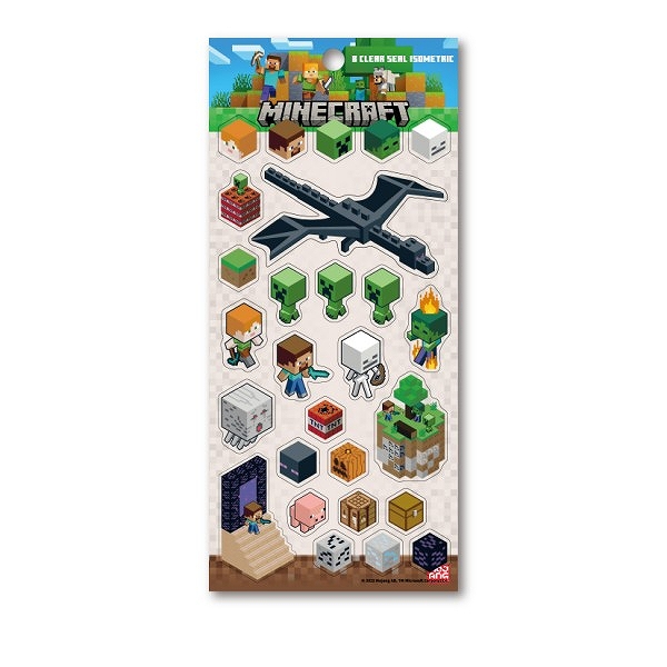 【エンスカイ】MINECRAFT マインクラフト クリアシール （8）ISOMETRIC 1袋（※同一商品の入数）：12