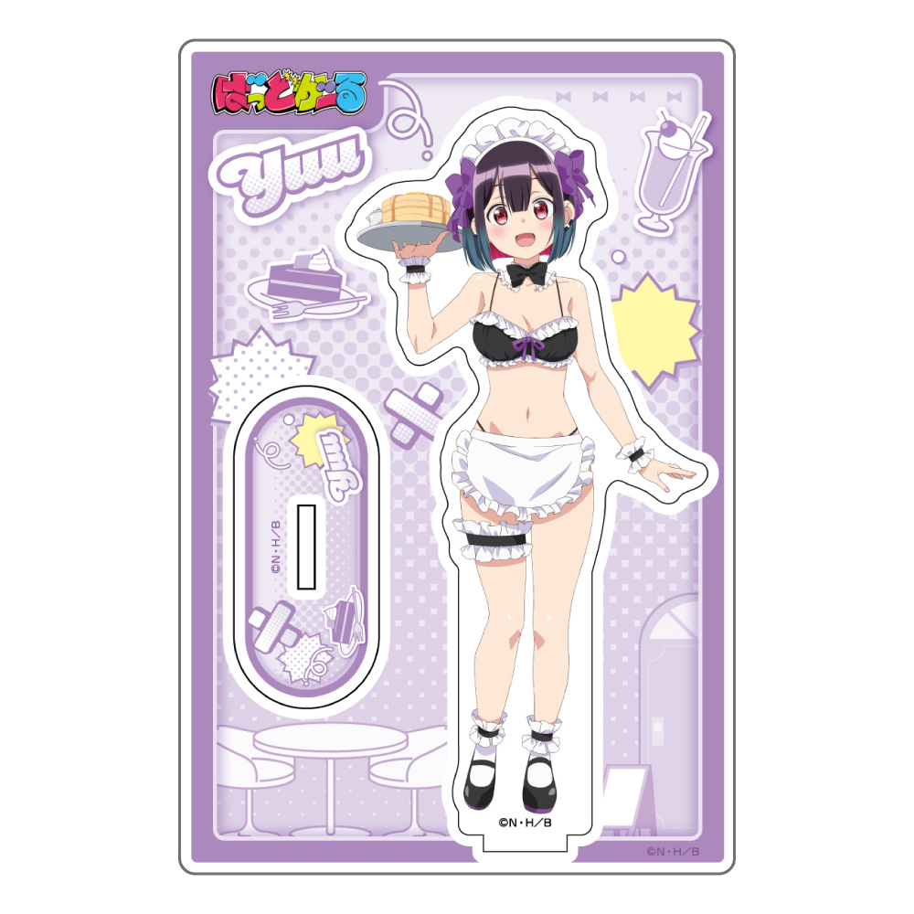 【カーテン魂】ばっどがーる 描き下ろしアクリルスタンド (優谷優/メイド水着)
