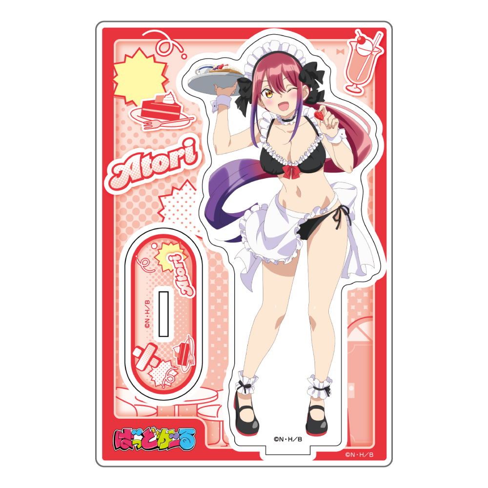 【カーテン魂】ばっどがーる 描き下ろしアクリルスタンド (水鳥亜鳥/メイド水着)