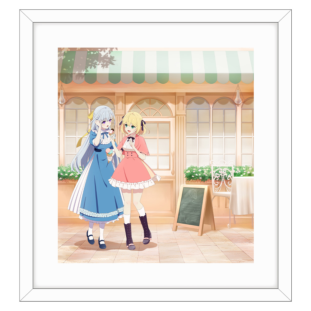 【カーテン魂】転生王女と天才令嬢の魔法革命 描き下ろし複製原画 （アニスフィア&ユフィリア/街歩き）