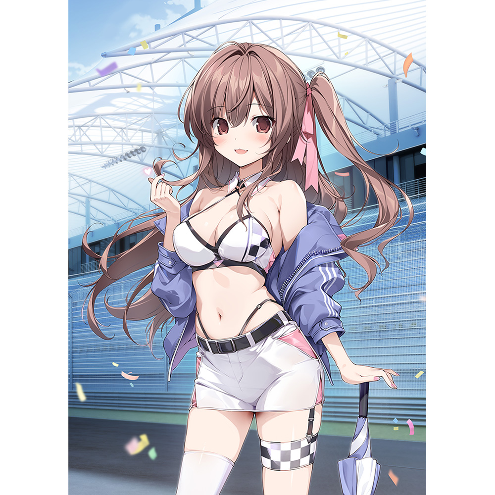 【カーテン魂】karory先生 描き下ろしB2タペストリー （蒼海舞香/レースクイーン）Wスエード