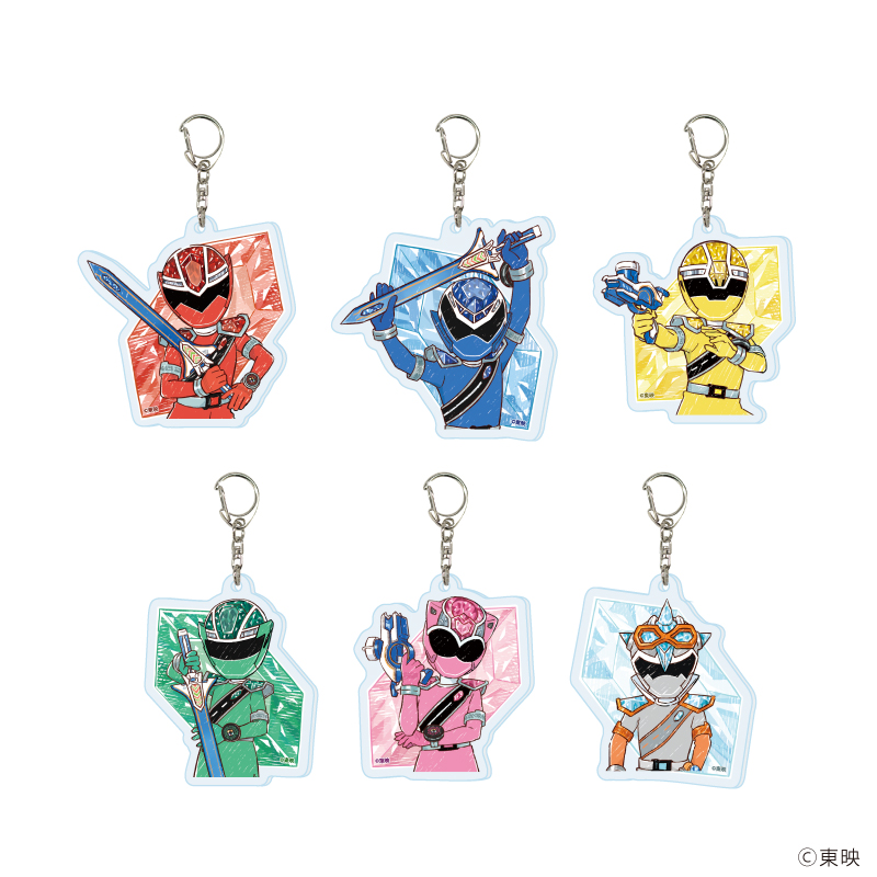 【A3】アクリルキーホルダー「魔進戦隊キラメイジャー」01/ブラインド（全6種）（グラフアートイラスト） 1BOX入数：6