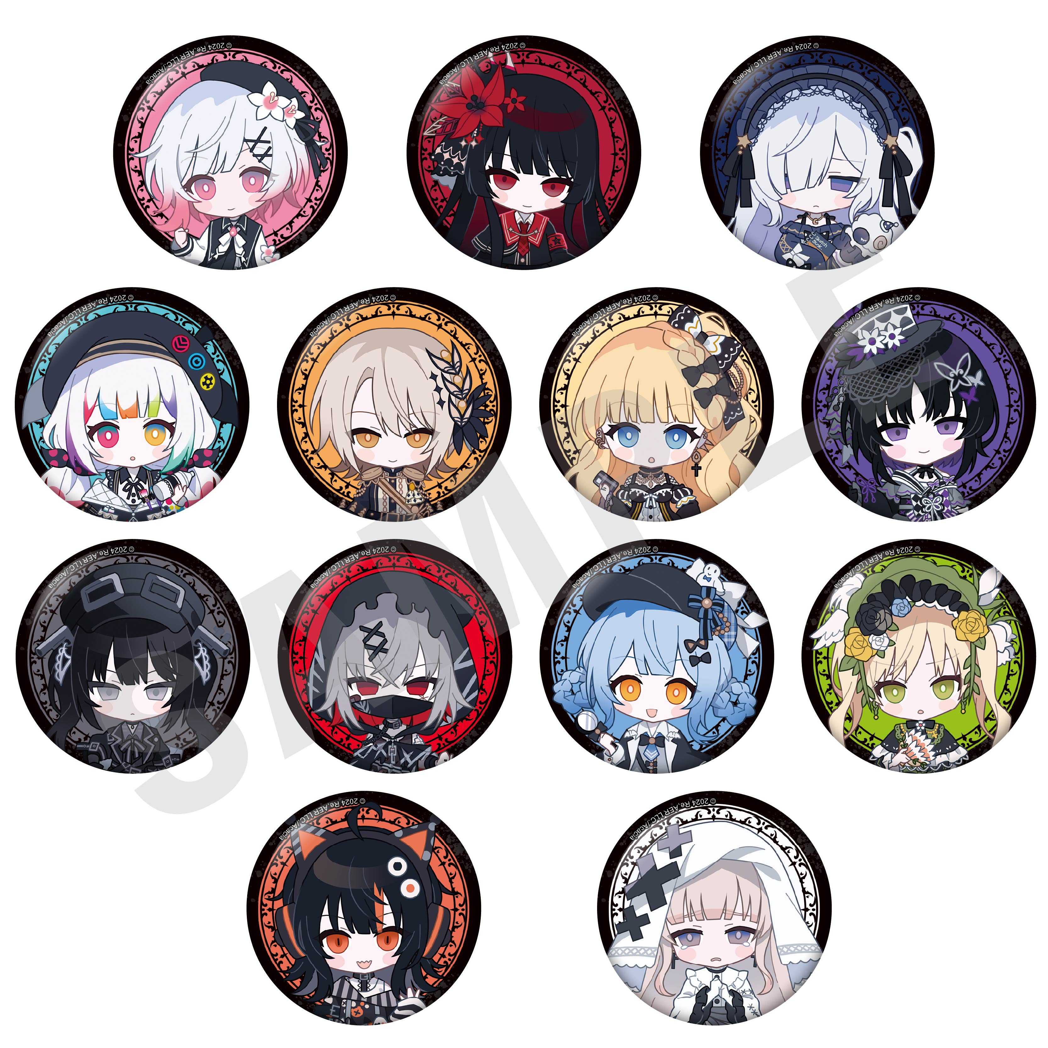 【coly】魔法少女ノ魔女裁判 トレーディングミニキャラ缶バッチ （全13種） 1BOX入数：13
