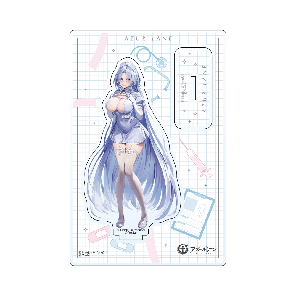 【カーテン魂】アズールレーン 描き下ろしアクリルスタンド (アルザス/ナース)