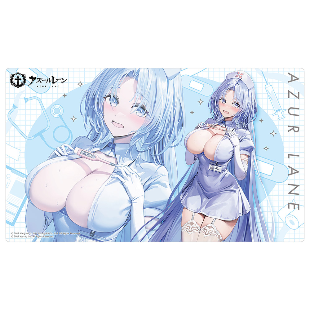 【カーテン魂】アズールレーン 描き下ろしラバーマット (アルザス/ナース)