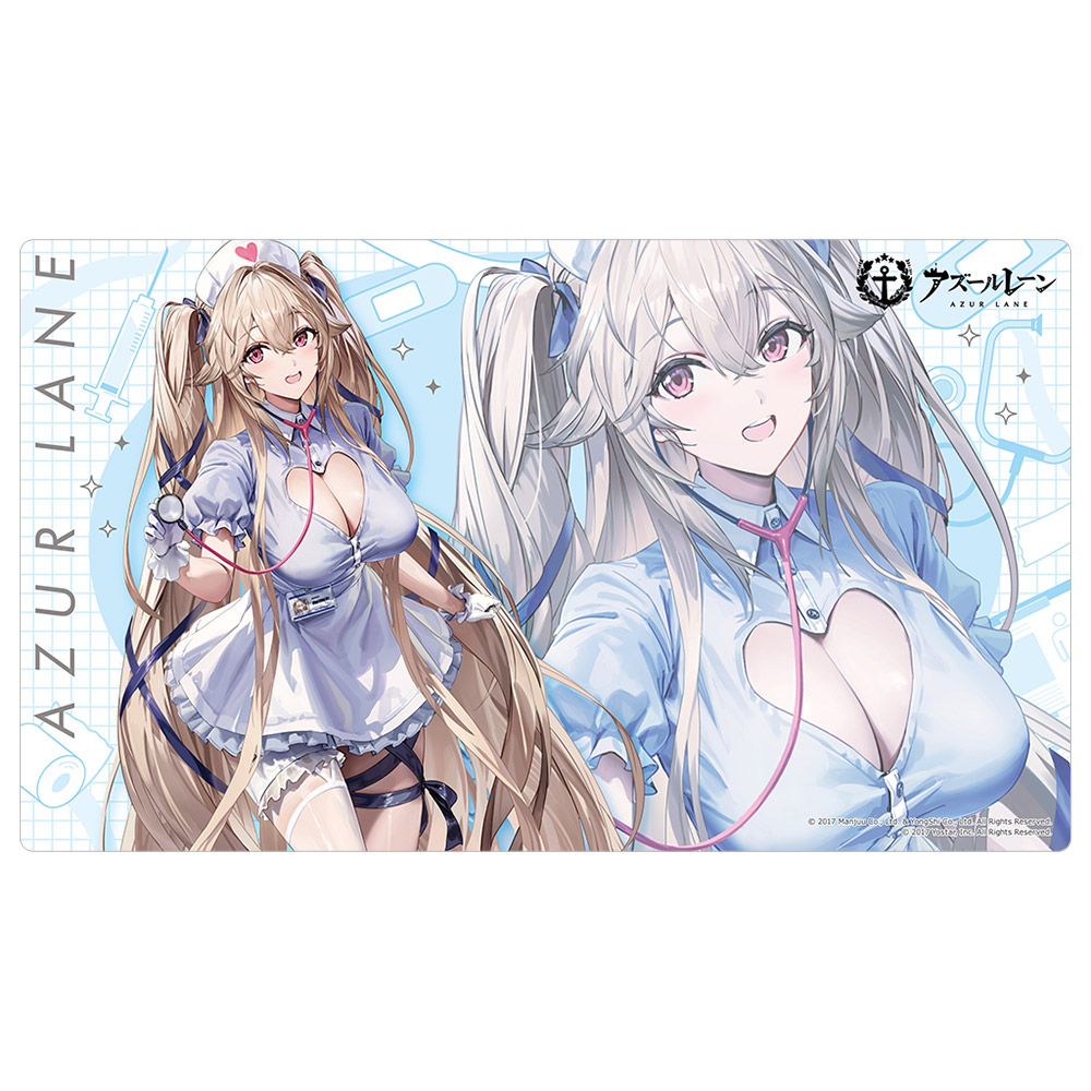 【カーテン魂】アズールレーン 描き下ろしラバーマット (アンカレッジ/ナース)