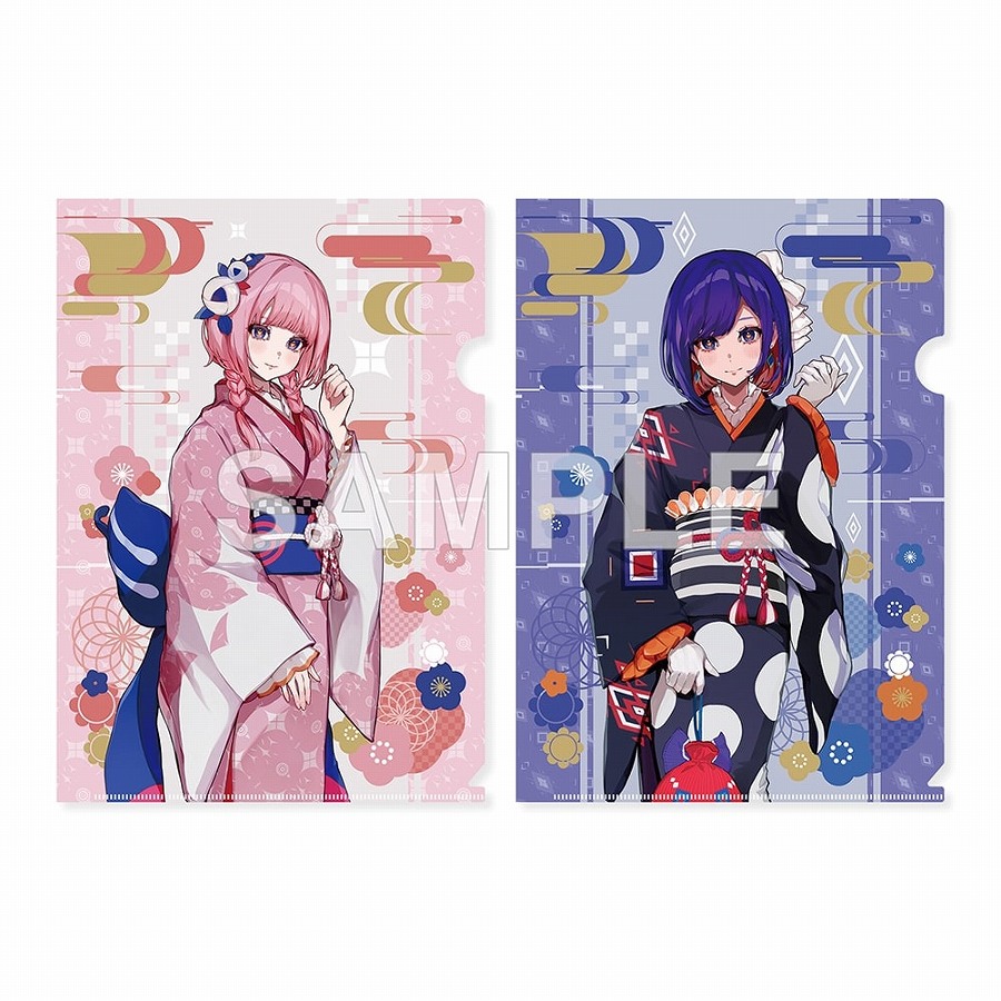 【KADOKAWA】神椿市建設中。 クリアファイルセット 化歩&狸眼 Kimono ver.