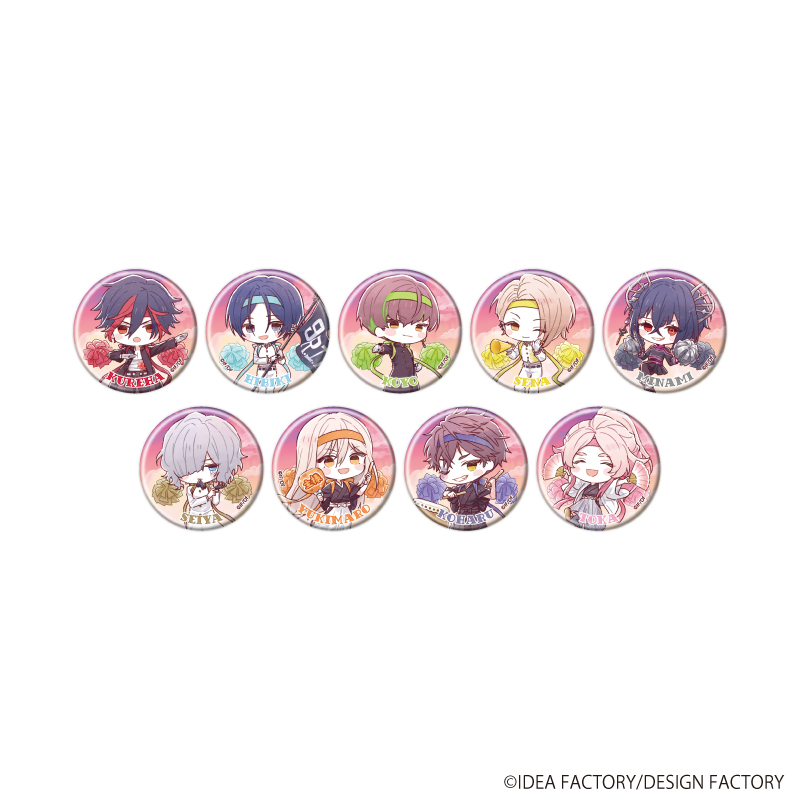 【A3】缶バッジ「9 R.I.P.」02/応援団ver. ブラインド（全9種）（グラフアートイラスト） 1BOX入数：9