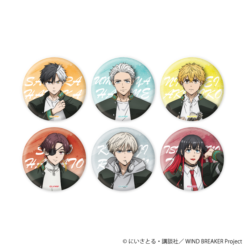 【A3】缶バッジ「TVアニメ『WIND BREAKER』」03/ブラインド（全6種）（公式イラスト） 1BOX入数：6