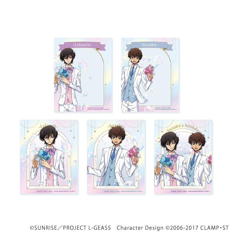 【A3】アクリルカード「コードギアス 反逆のルルーシュ」01/トレーディング（全5種）（描き下ろしイラスト） 1BOX入数：5