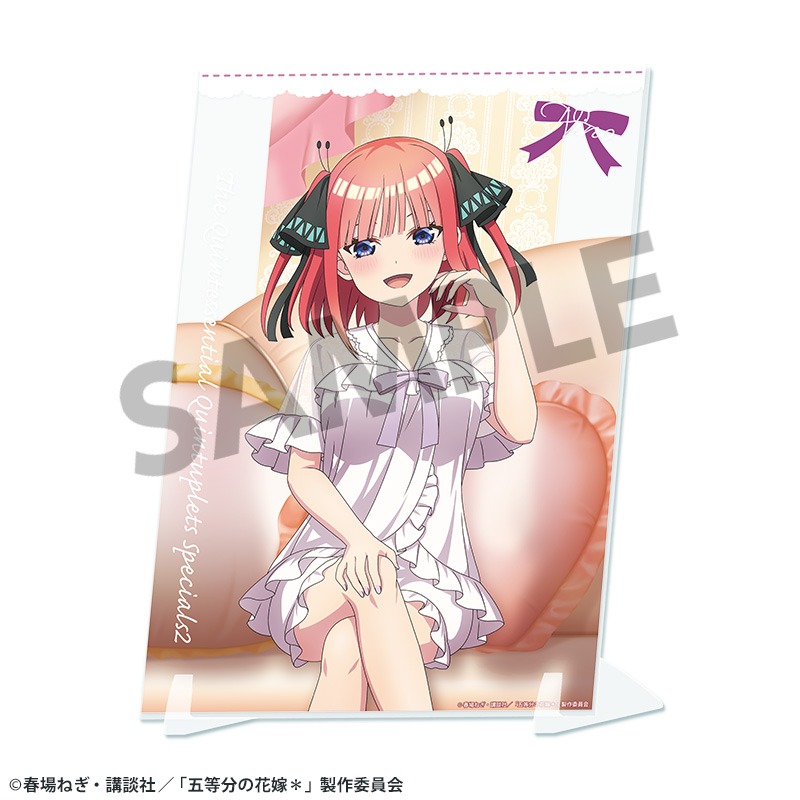 【ホビーストック】五等分の花嫁＊ 描き下ろしビジュアルアクリルプレート 中野二乃 ナイトウェア ver.
