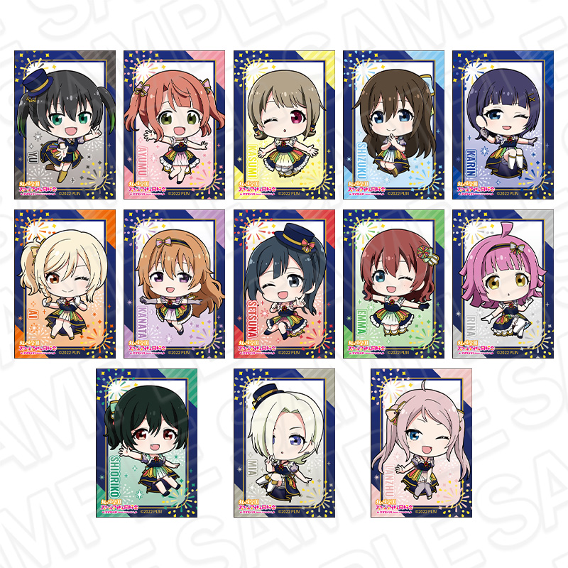 【コンテンツシード】ラブライブ！虹ヶ咲学園スクールアイドル同好会 スクエアカンバッジ 花火 デフォルメ ver. 1BOX入数：13