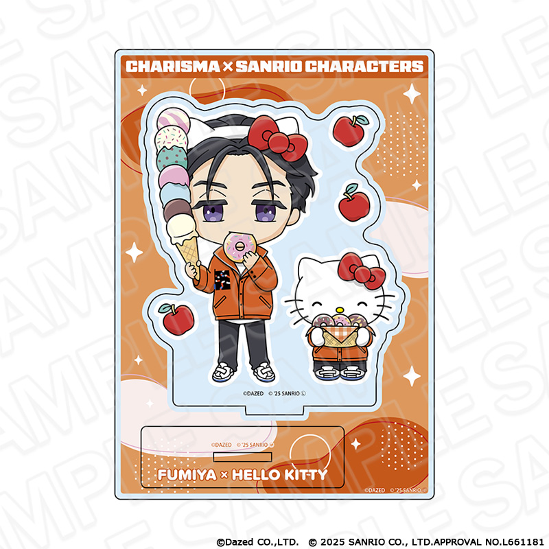 【コンテンツシード】カリスマ×サンリオキャラクターズ シート型アクリルフィギュア 伊藤 ふみや×ハローキティ vol.2