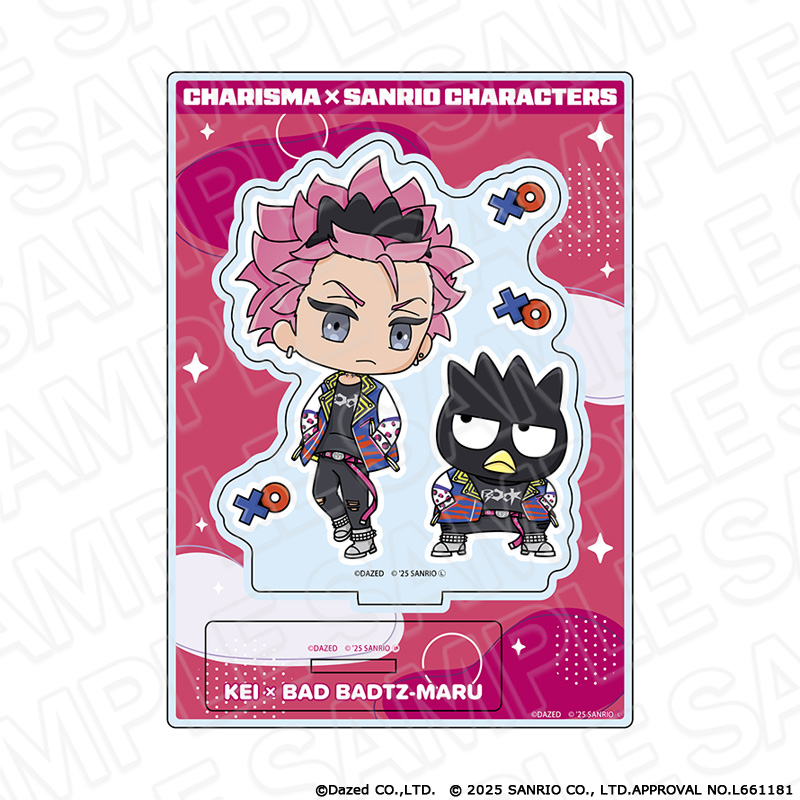 【コンテンツシード】カリスマ×サンリオキャラクターズ シート型アクリルフィギュア 猿川 慧×バッドばつ丸 vol.2