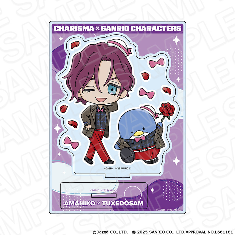 【コンテンツシード】カリスマ×サンリオキャラクターズ シート型アクリルフィギュア 天堂 天彦×タキシードサム vol.2