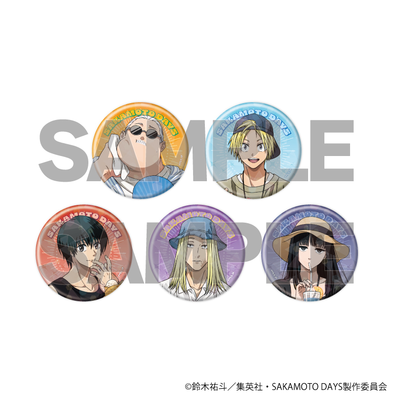 【A3】ホログラム缶バッジ（57mm）「SAKAMOTO DAYS」22/夏私服ver. ブラインド（全5種）（描き下ろしイラスト） 1BOX入数：5