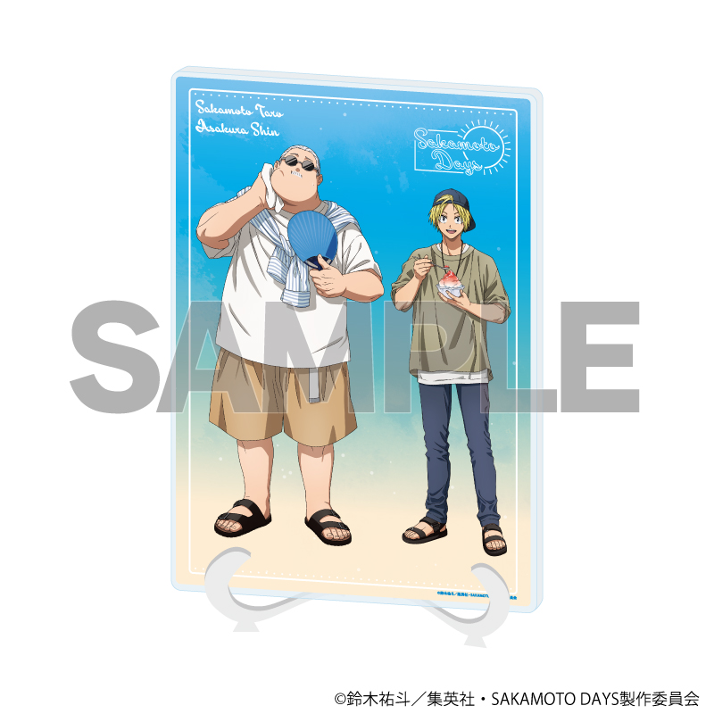 【A3】アクリルアートボード（A5サイズ）「SAKAMOTO DAYS」17/坂本太郎&朝倉シン 夏私服ver.（描き下ろしイラスト）