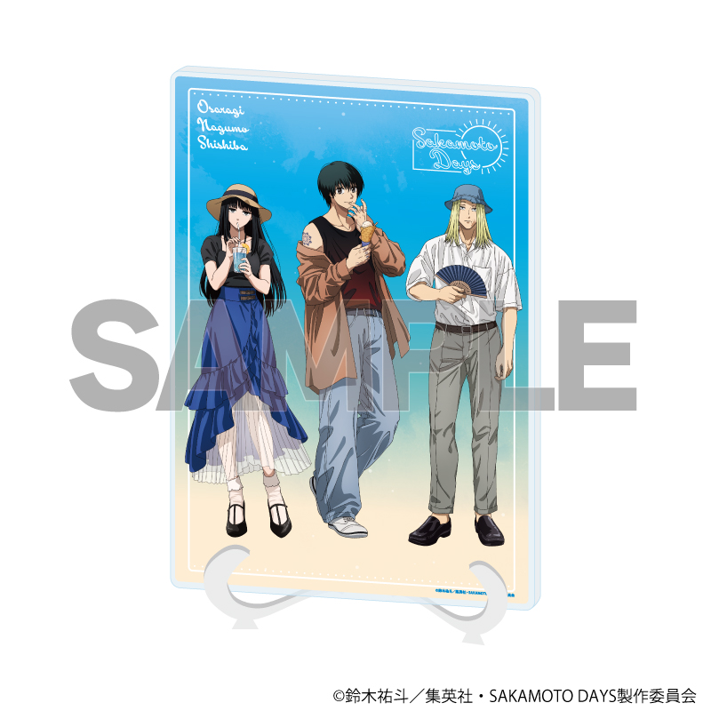 【A3】アクリルアートボード（A5サイズ）「SAKAMOTO DAYS」18/南雲&神々廻&大佛 夏私服ver.（描き下ろしイラスト）
