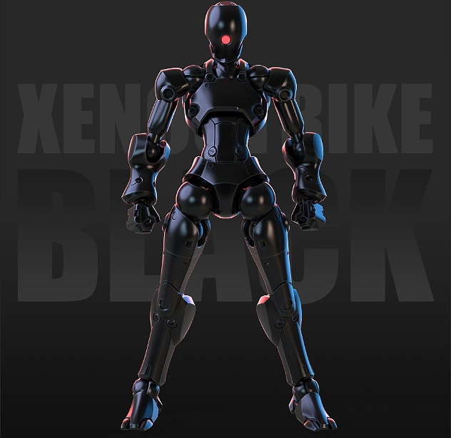 【SHEIK MAINLAND】3 min projectシリーズ 強攻異人 1/18スケールプラスチックモデルキット（メタリックブラック）