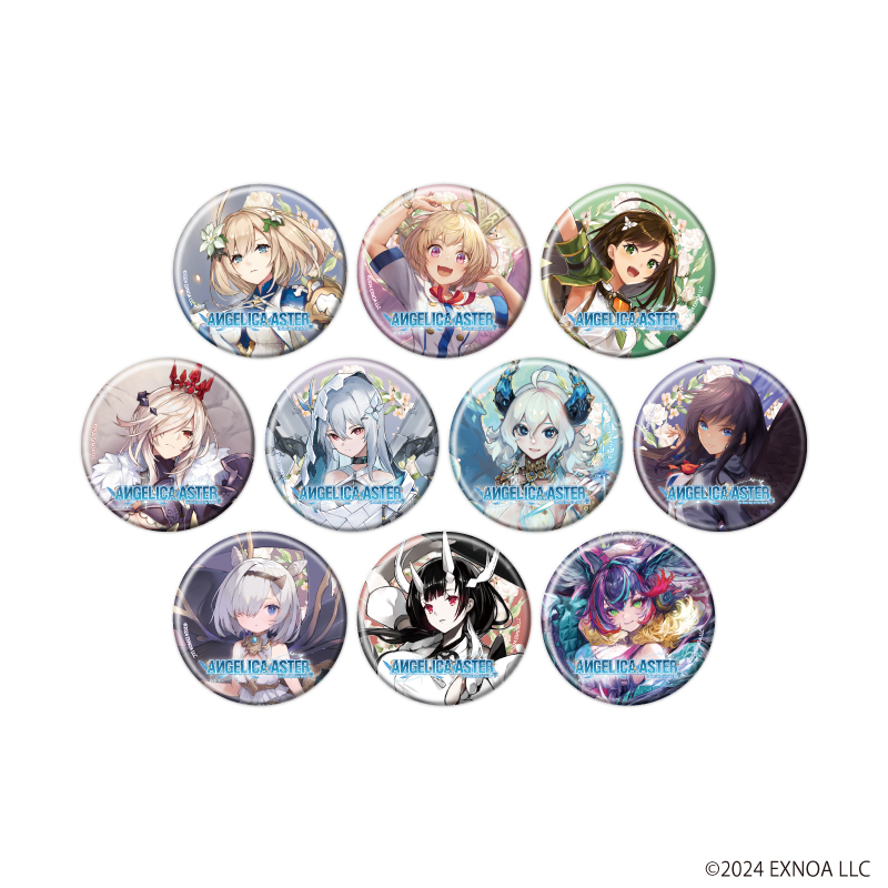 【A3】缶バッジ「ANGELICA ASTER」01/ブラインド（全10種）（公式イラスト） 1BOX入数：10