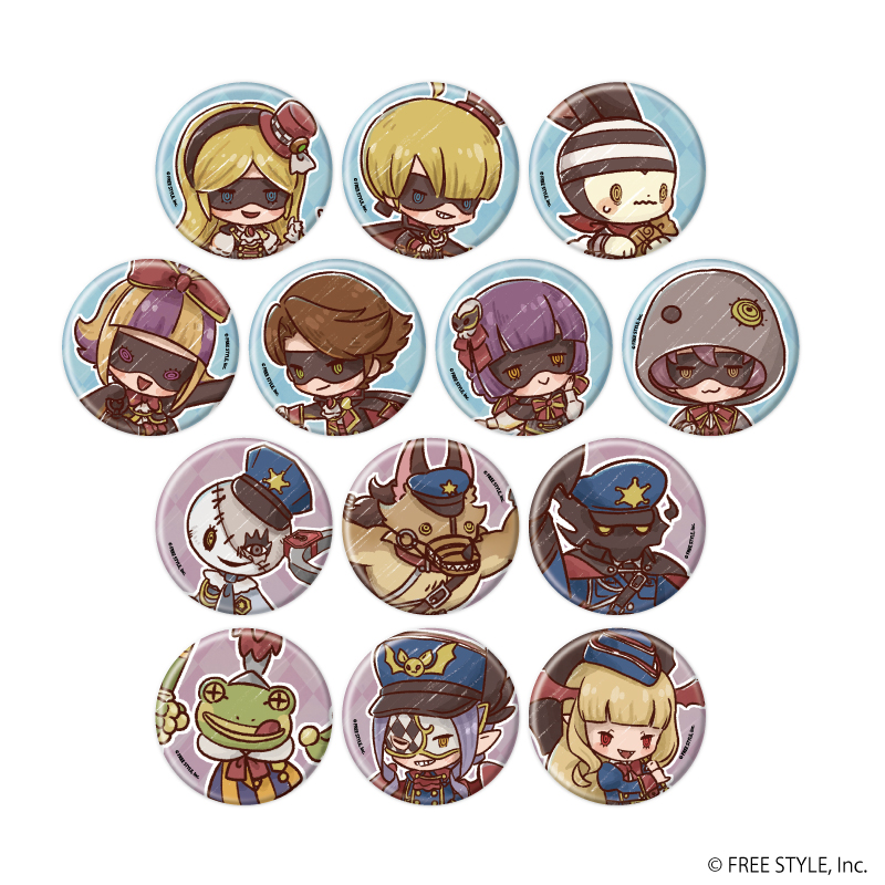 【A3】缶バッジ「オバケイドロ！」01/ブラインド（全13種）（グラフアートイラスト） 1BOX入数：13