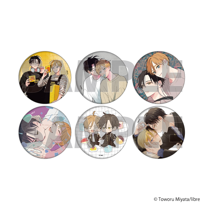 【A3】缶バッジ「君に注ぐ100dB」01/ブラインド（全6種）（公式&描き下ろしイラスト） 1BOX入数：6