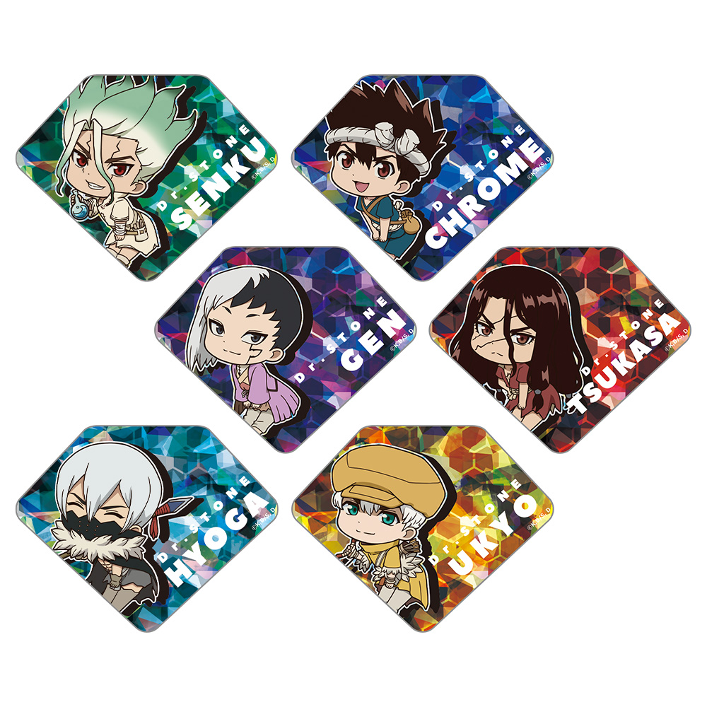 【アズメーカー】Dr.STONE トレーディングプリズムバッジ 1BOX入数：6