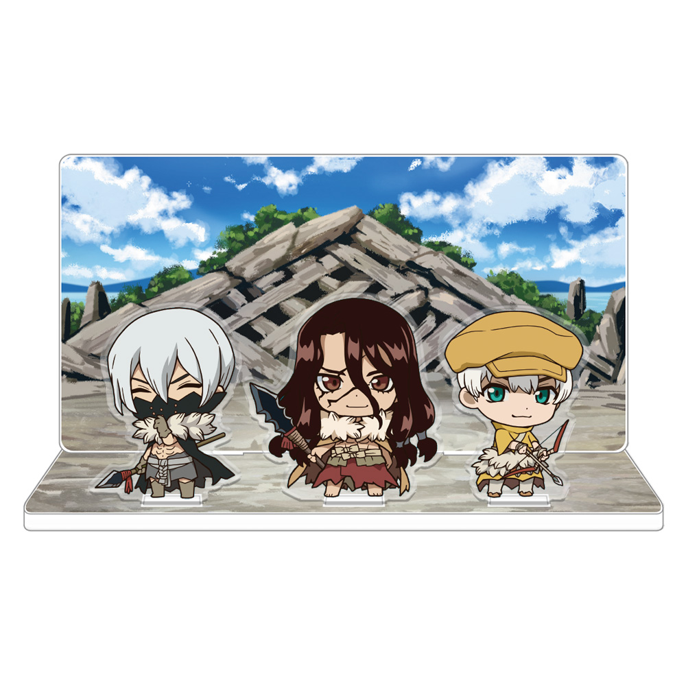 【アズメーカー】Dr.STONE アクリルジオラマB【司&氷月&羽京】