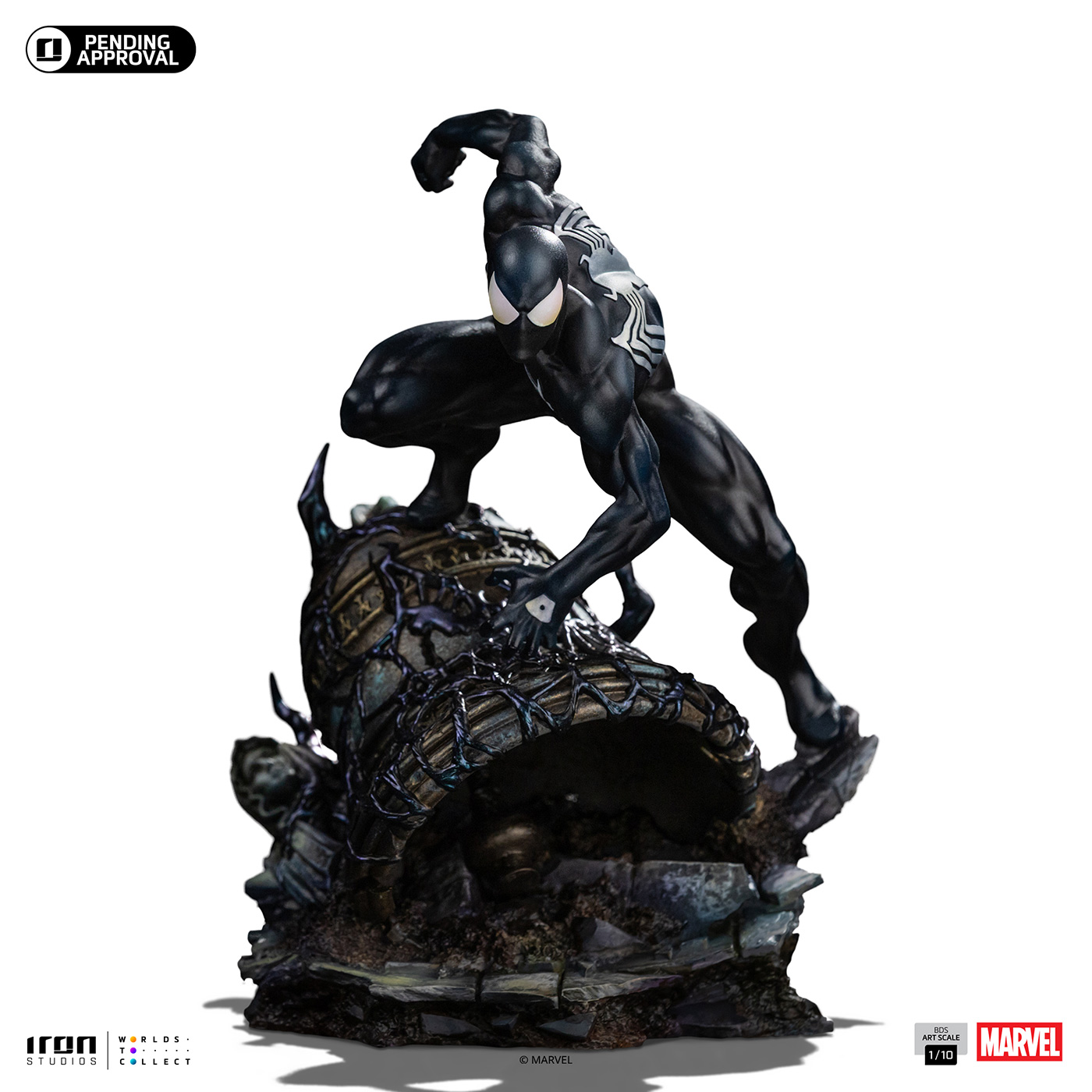 【アイアン・スタジオ】『マーベル』【アイアン・スタジオ スタチュー】「バトルジオラマ・シリーズ」1/10スケール スパイダーマン（ブラック・コスチューム） 【コミック】