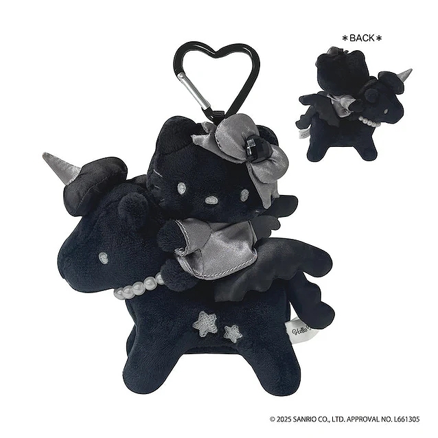 【ティー・シー・ピー】ハローキティ プレミアムマスコットキーホルダー ペガサス（ブラック）