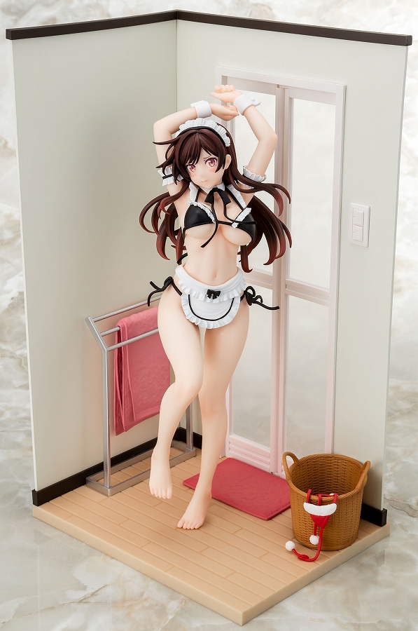 【箱入り娘】1/6スケール塗装済完成品 彼女、お借りします 水原千鶴 メイドビキニniお着替えフィギュア