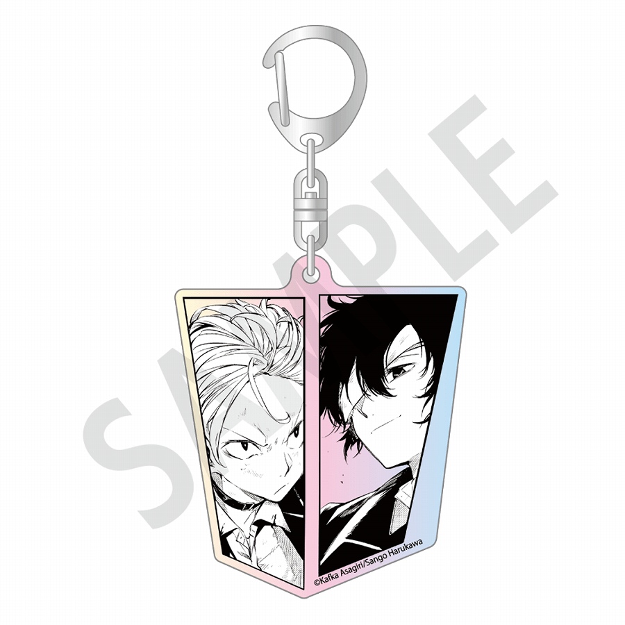 【KADOKAWA】『文豪ストレイドッグス STORM BRINGER』オーロラアクリルキーホルダー 太宰治&中原中也