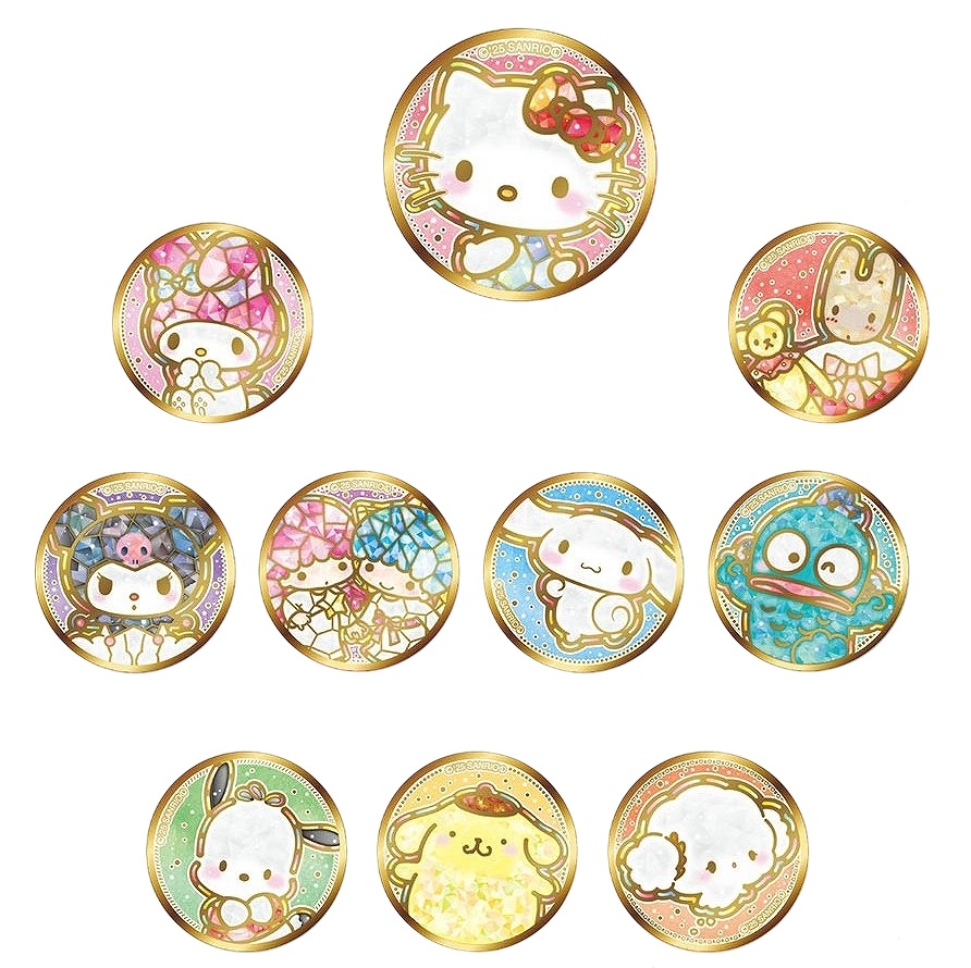 【テンヨー】サンリオキャラクターズ/金バッジ vol.1 1BOX入数：10