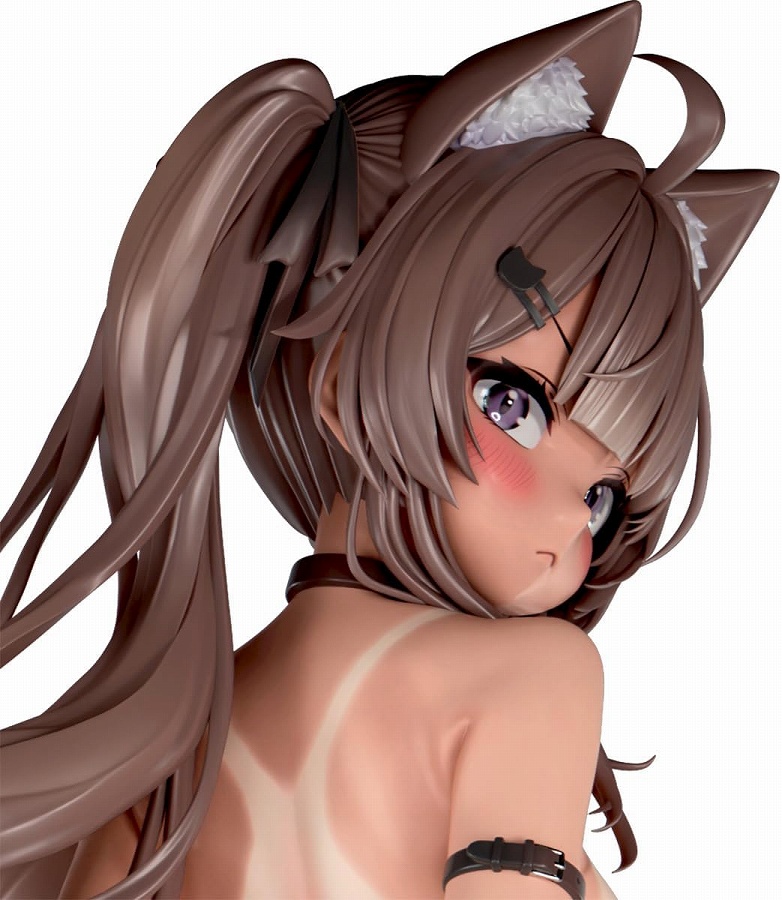 【インサイト】≪二次受注≫肉感少女 ちび猫娘 猫屋敷ちゃこ スク水日焼けver.1/5スケール塗装済み完成品フィギュア
