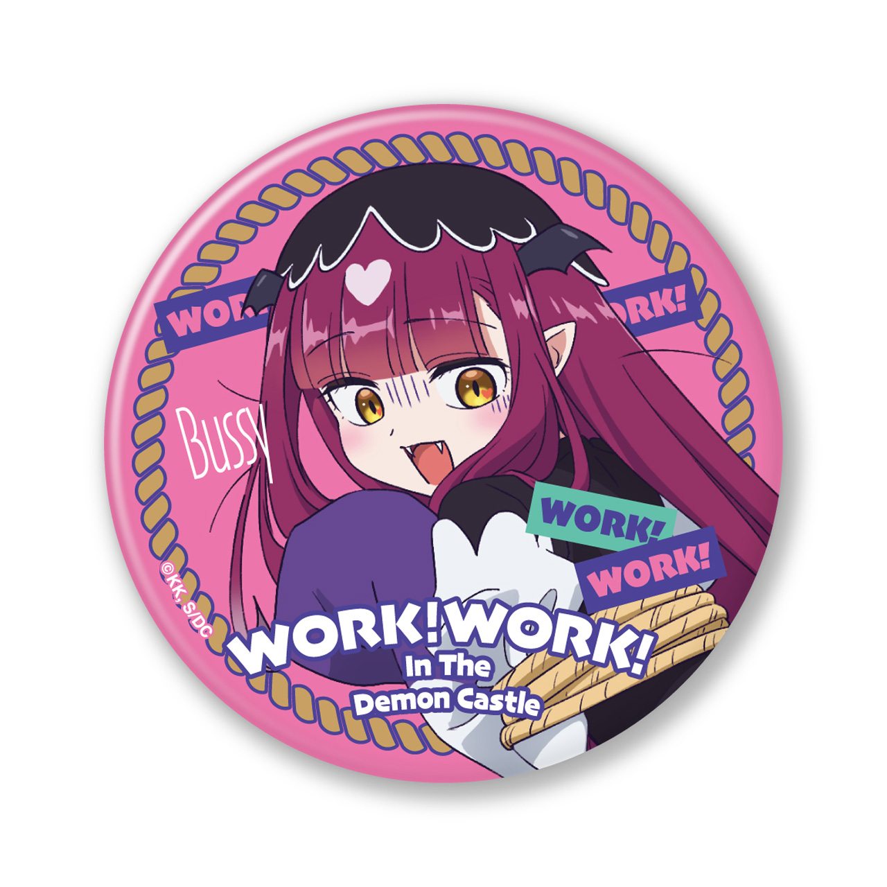 【グルーヴガレージ】魔王城でわ～く！わ～く！ さっきゅん 缶バッジ（75mm）