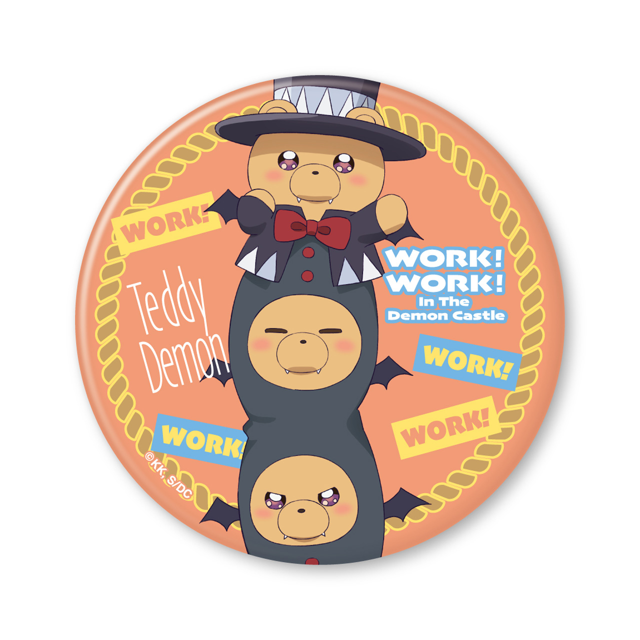 【グルーヴガレージ】魔王城でわ～く！わ～く！ トーテムポールでびあくま 缶バッジ（75mm）