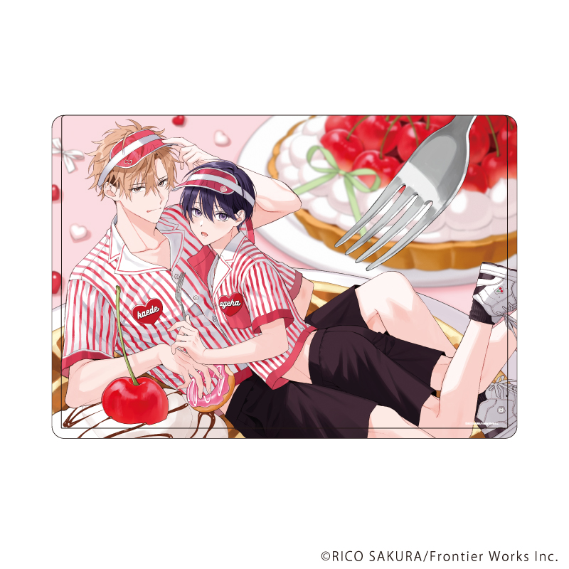 【A3】キャラクリアケース「ストロベリーキス・メルト」01/楓&朱羽（既存イラスト）