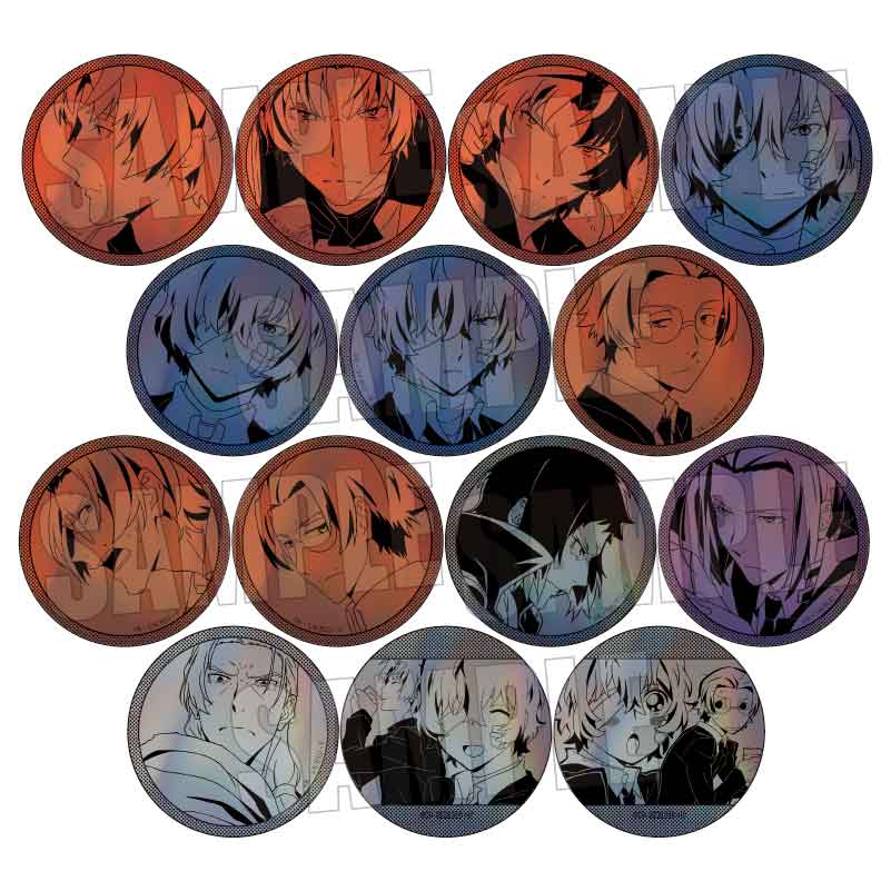 【ベルハウス】トレーディングホログラム缶バッジ 文豪ストレイドッグス/黒の時代 1BOX入数：14