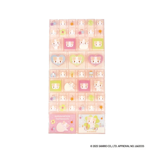 【ティー・シー・ピー】マシュマロみたいなふわふわにゃんこ タイルシール クローバー