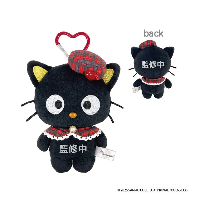 【ティー・シー・ピー】チョコキャット カラビナ付きマスコット チェックハート