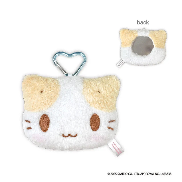 【ティー・シー・ピー】マシュマロみたいなふわふわにゃんこ ぬいぐるみミラー