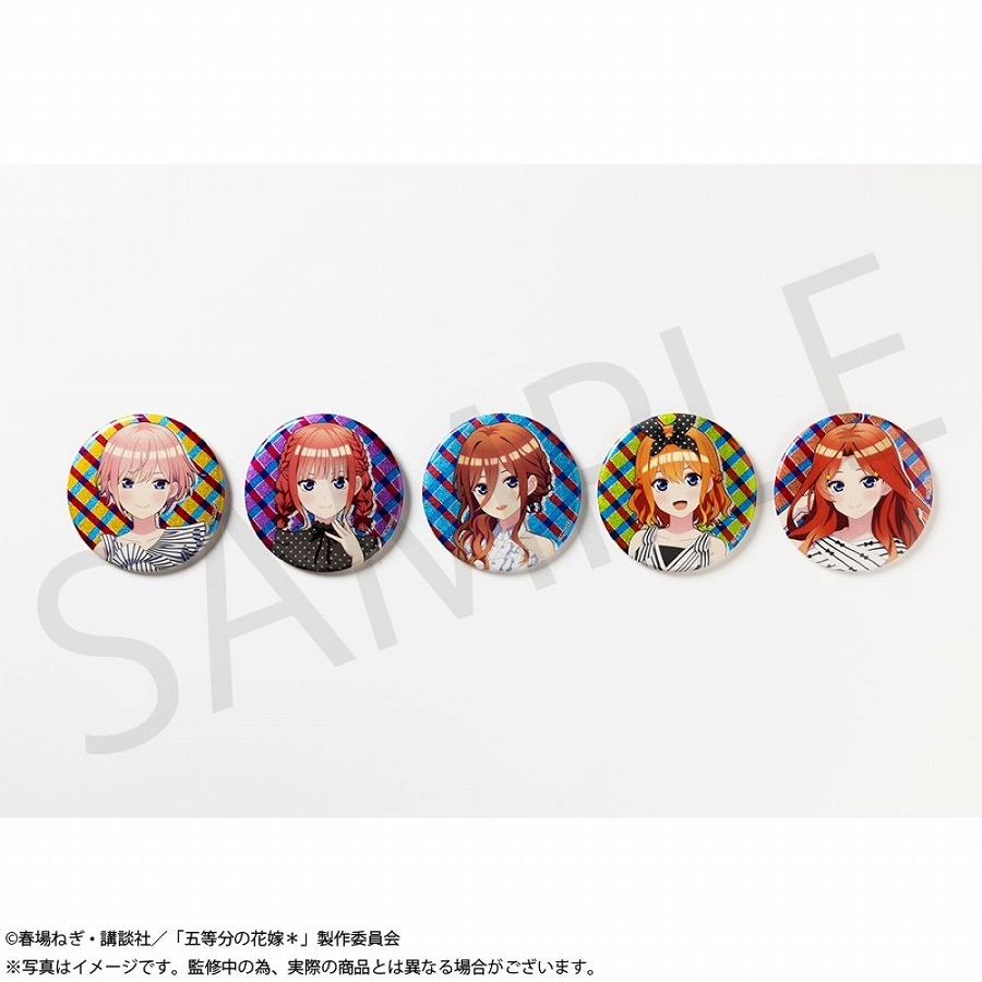 【KADOKAWA】「五等分の花嫁＊」トレーディンググリッター75mm缶バッジ 1BOX入数：5