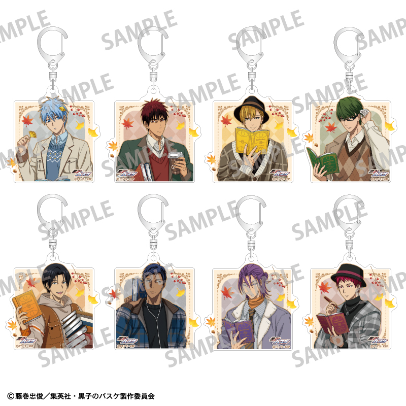 【カミオジャパン】黒子のバスケ トレーディングアクリルキーホルダー/秋の読書 1BOX入数：8