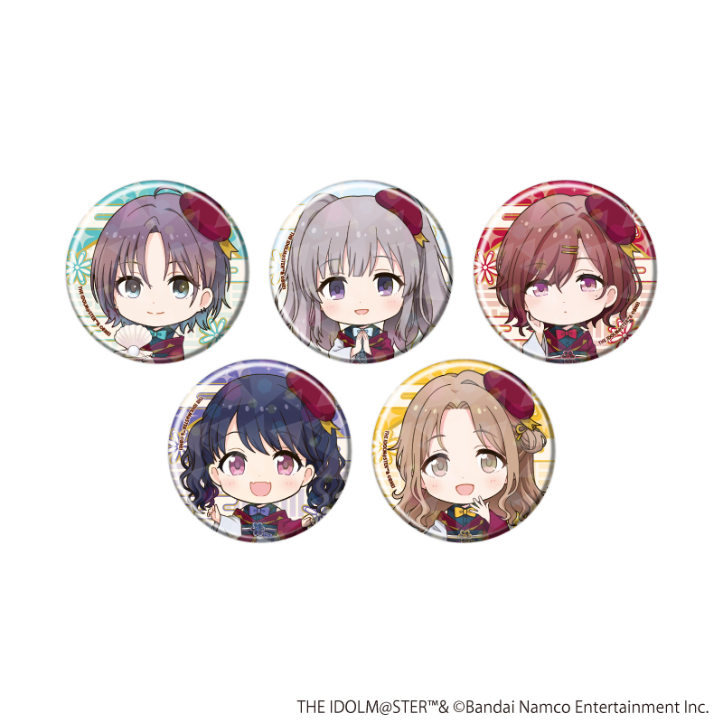 【A3】ホログラム缶バッジ（57mm）「『アイドルマスター』シリーズ」06/アイドルマスター シャイニーカラーズ トレーディング（全5種）（ミニキャライラスト） 1BOX入数：5
