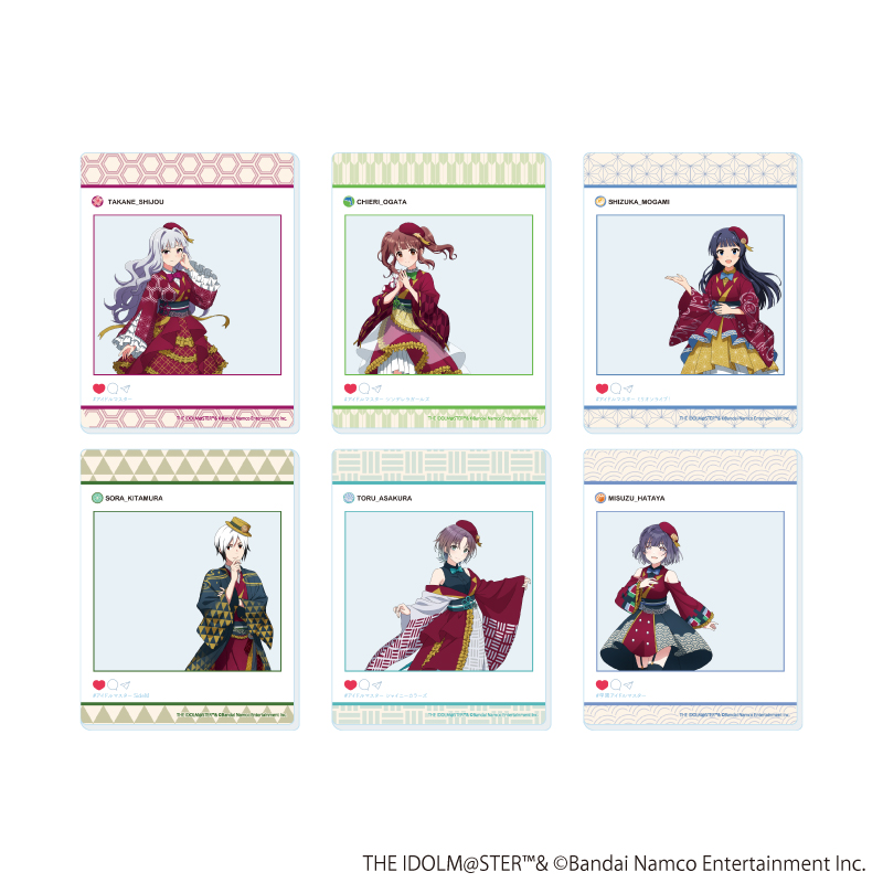 【A3】アクリルカード「『アイドルマスター』シリーズ」02/トレーディング（全6種）（描き下ろしイラスト） 1BOX入数：6